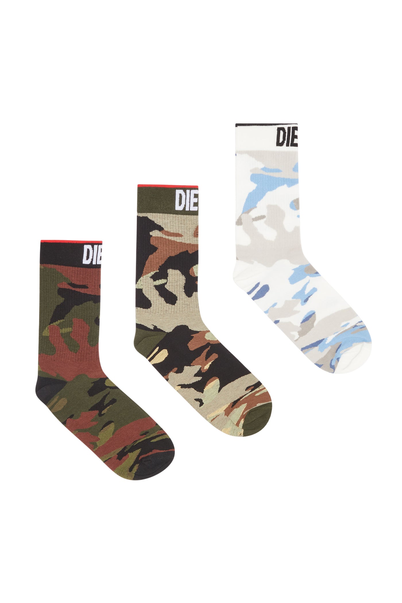 00SAYJ-0WFAD-E6396 MEN SKM-RAY-3 PACK MIX DIESEL SOCKS