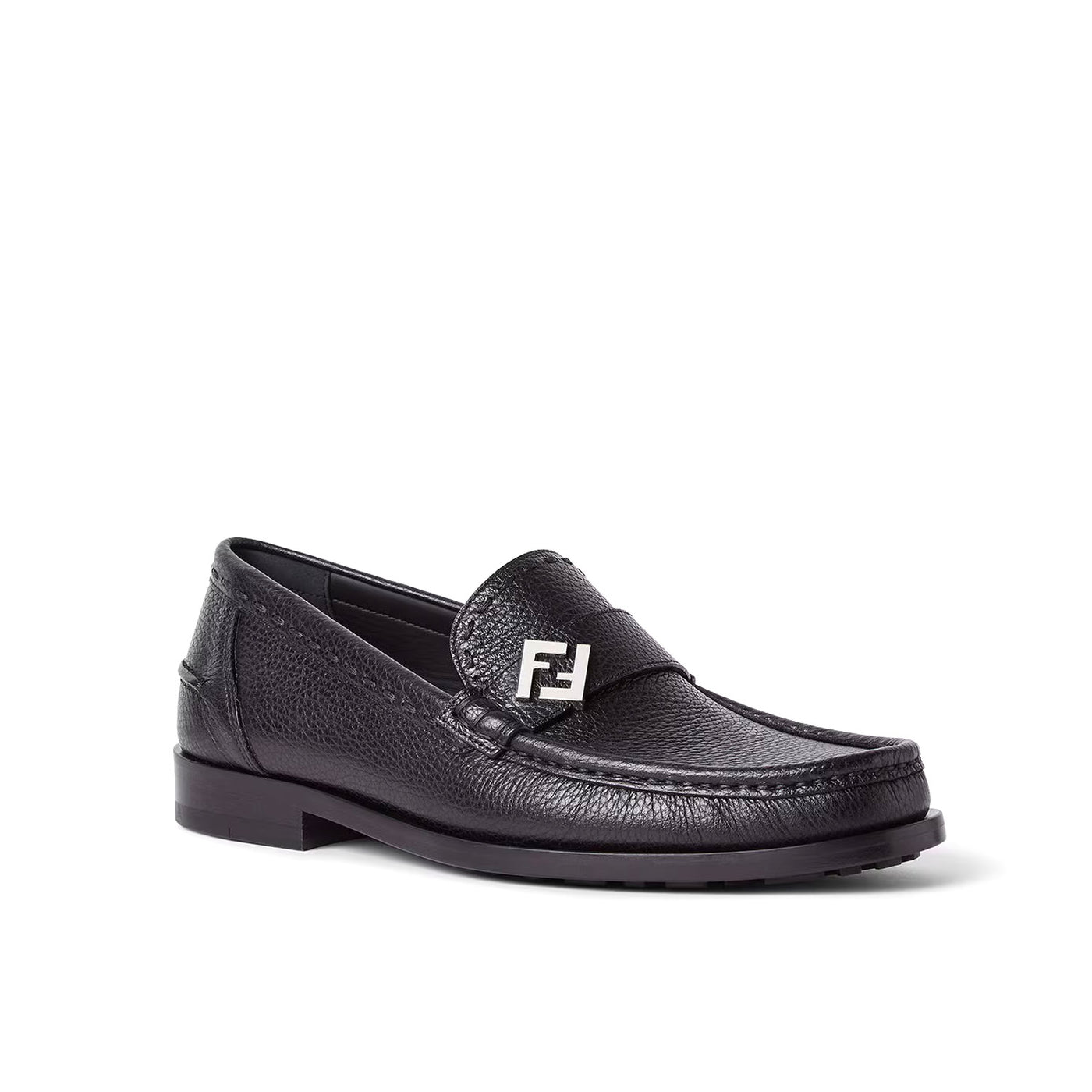 Fendi Ff Metal Loafers Black Selleria