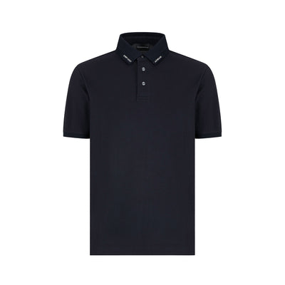Jersey Polo Shirt With Logo Collar