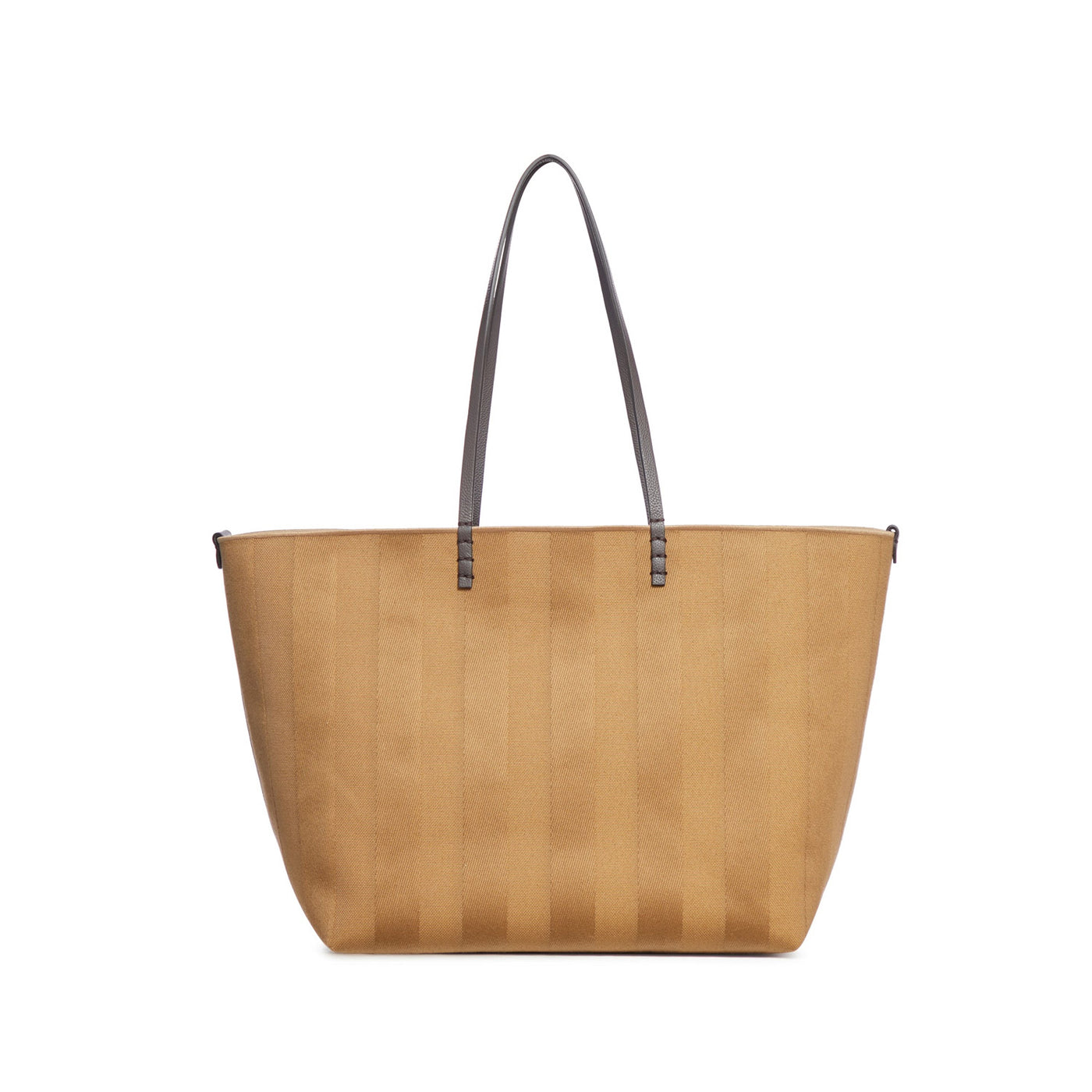 Fendi Large Roll Reversible Shopper In Pequin Striped And Midnight Blue Ff Fabric