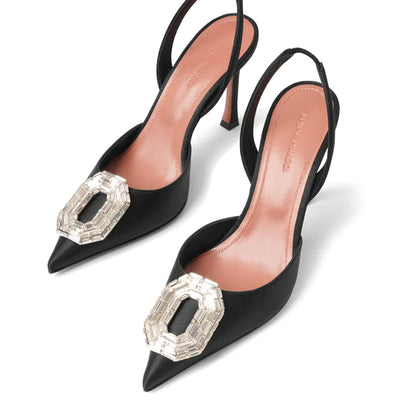 CAMELIAPUMP90 BLACK AMINA MUADDI WOMEN SANDALS