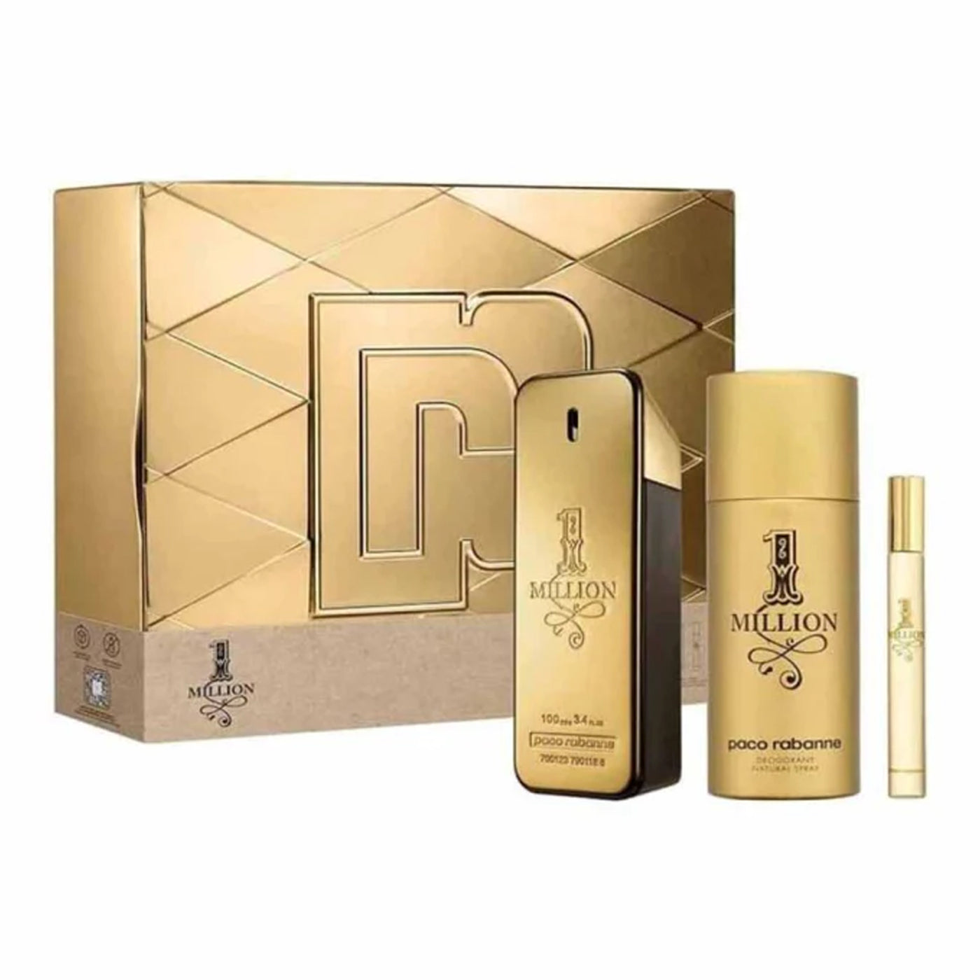 PACO 1 MILLION GOLDEN OUD INTENSE MEN 3S SET(PARFUM 100ML+EDT 10ML+DEO 150ML)