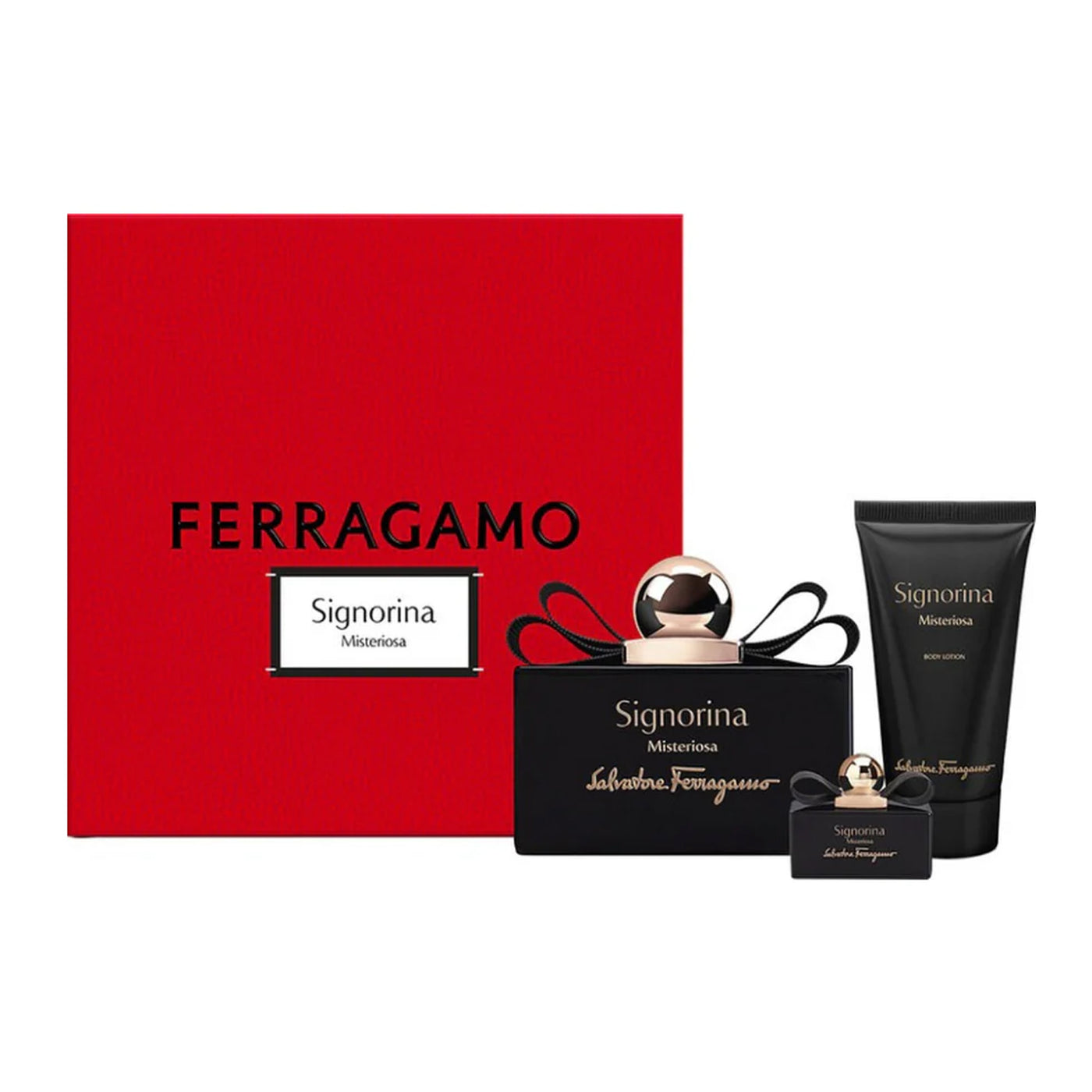 FERRAGAMO SIGNORINA MISTERIOSA 3S SET(EDP 100 ML+EDP 5ML+B/L 50ML)