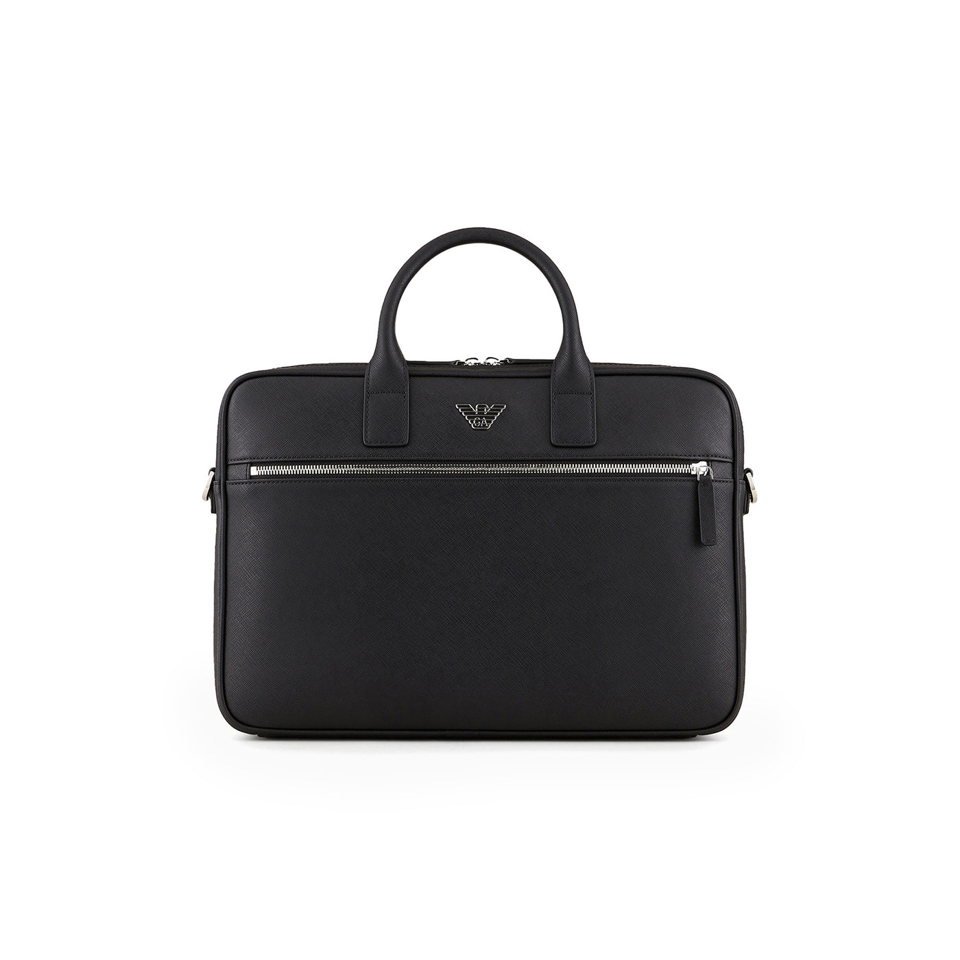 Asv Regenerated Saffiano Leather Business Bag With Eagle Plate