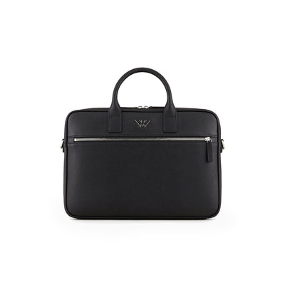 Asv Regenerated Saffiano Leather Business Bag With Eagle Plate