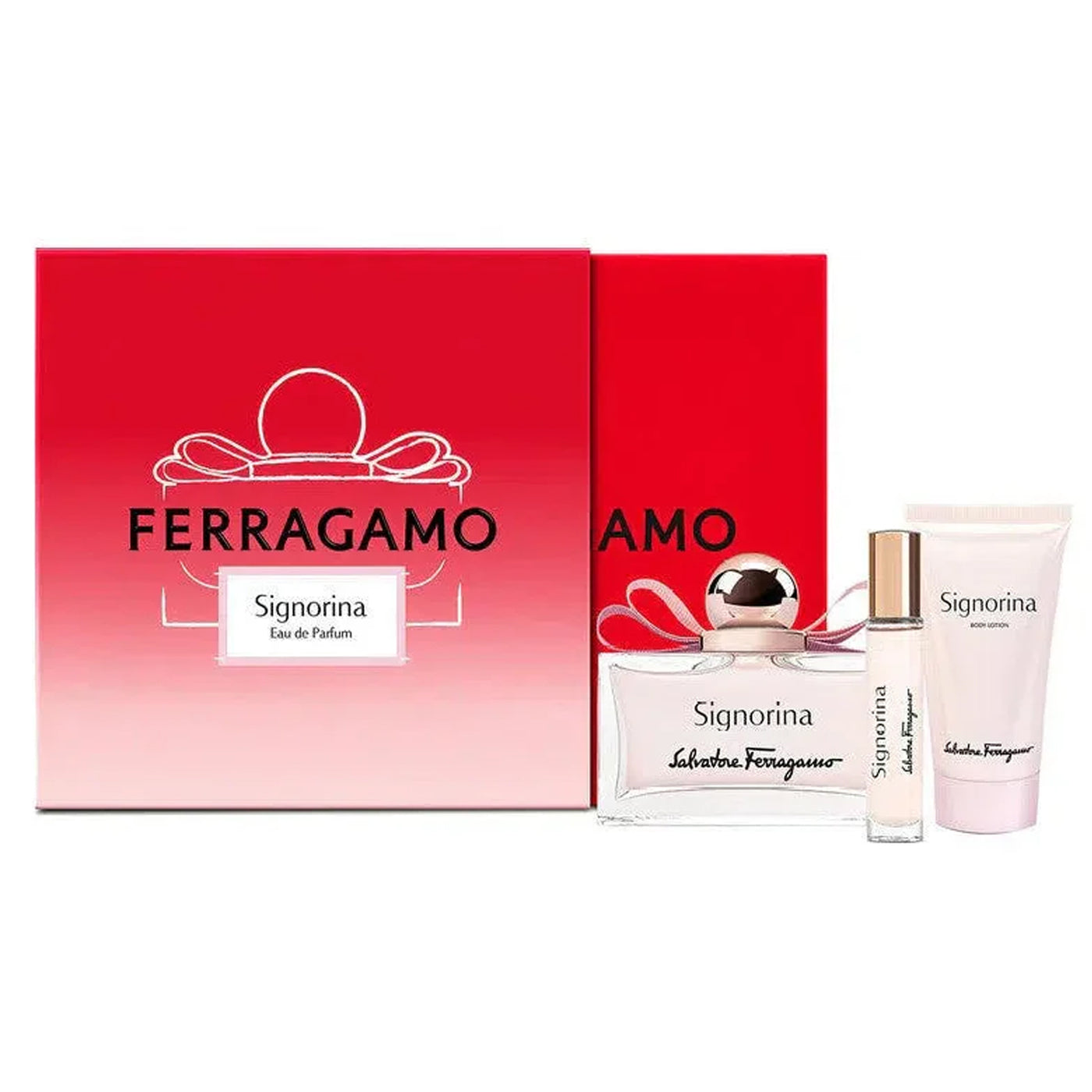 FERRAGAMO SIGNORINA WOMEN 3S SET(EDP 100ML+EDP 10ML+B/L 50ML)