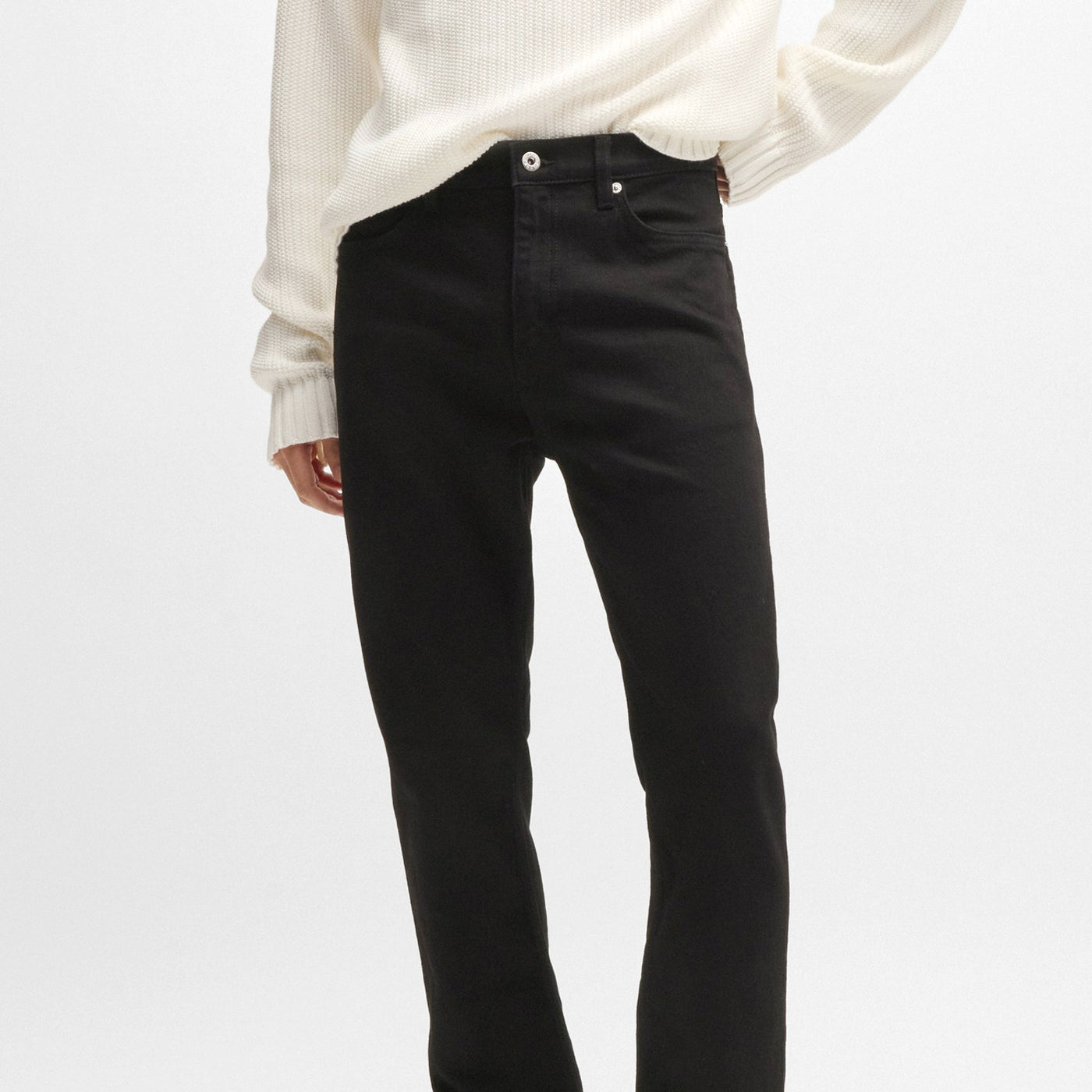 Slim-Fit Jeans In Black Stretch Denim
