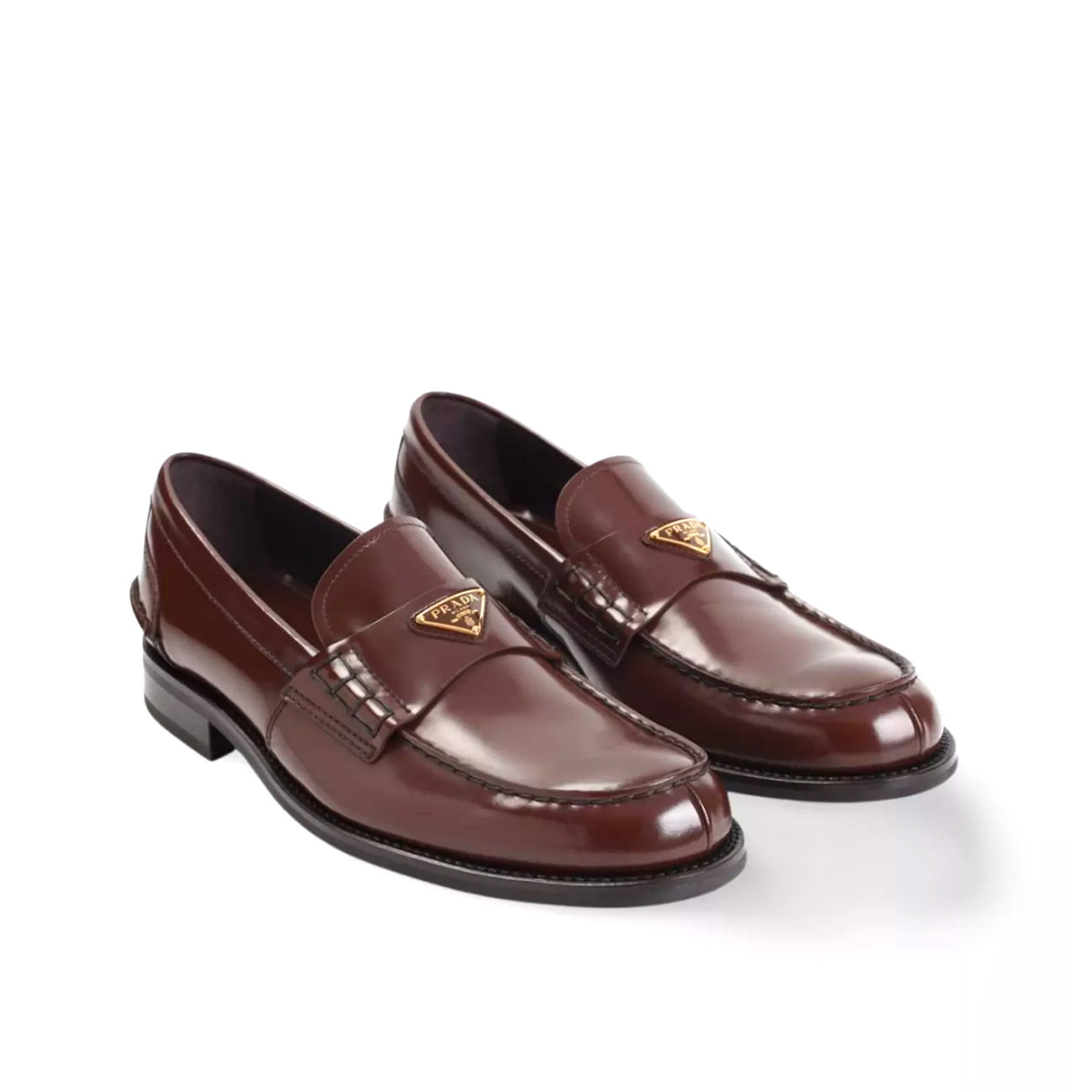 Prada Brushed Leather Loafers