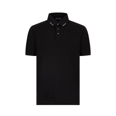 Jersey Polo Shirt With Logo Collar
