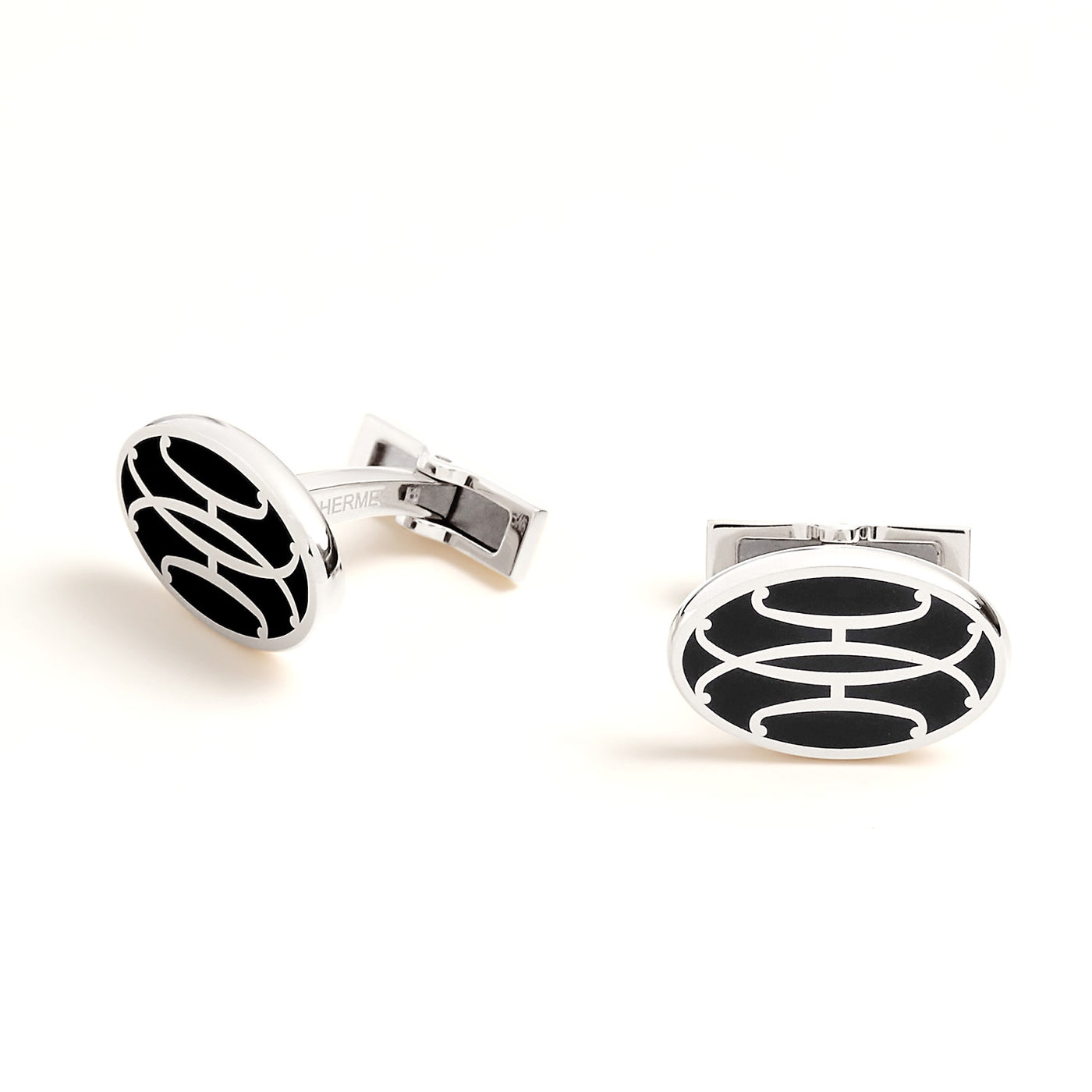 Oval Shape H Lift Cufflinks