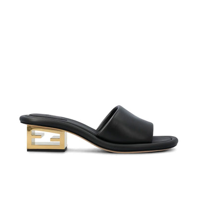 Fendi Ff Baguette Motif Wide-Band Slides