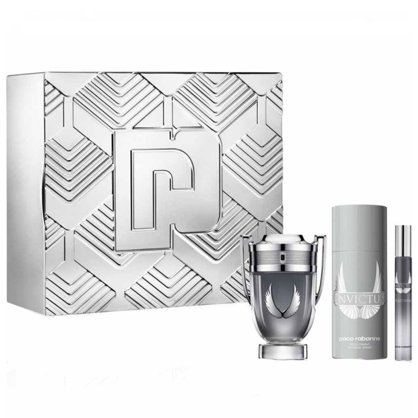 PACO INVICTUS PLATINUM 3S SET (EDP 100ML+DEO 150ML+10ML TRAVEL SPRAY)