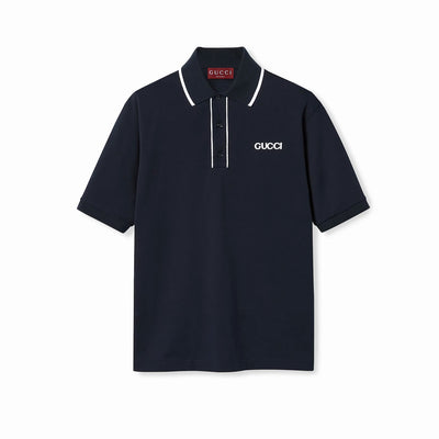 Embroidered Cotton Piquet Polo Shirt