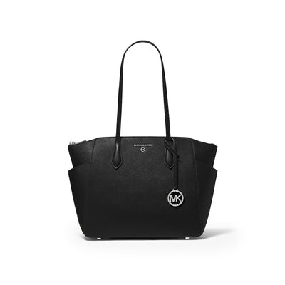 Sullivan Small Saffiano Leather Top-Zip Tote Bag