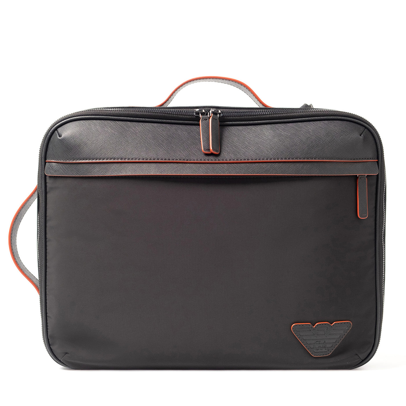 Asv Regenerated Saffiano And Recycled Nylon Business Bag With Shoulder Straps