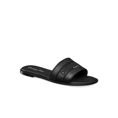 Christian Dior Dway Slide Black Grained Calfskin