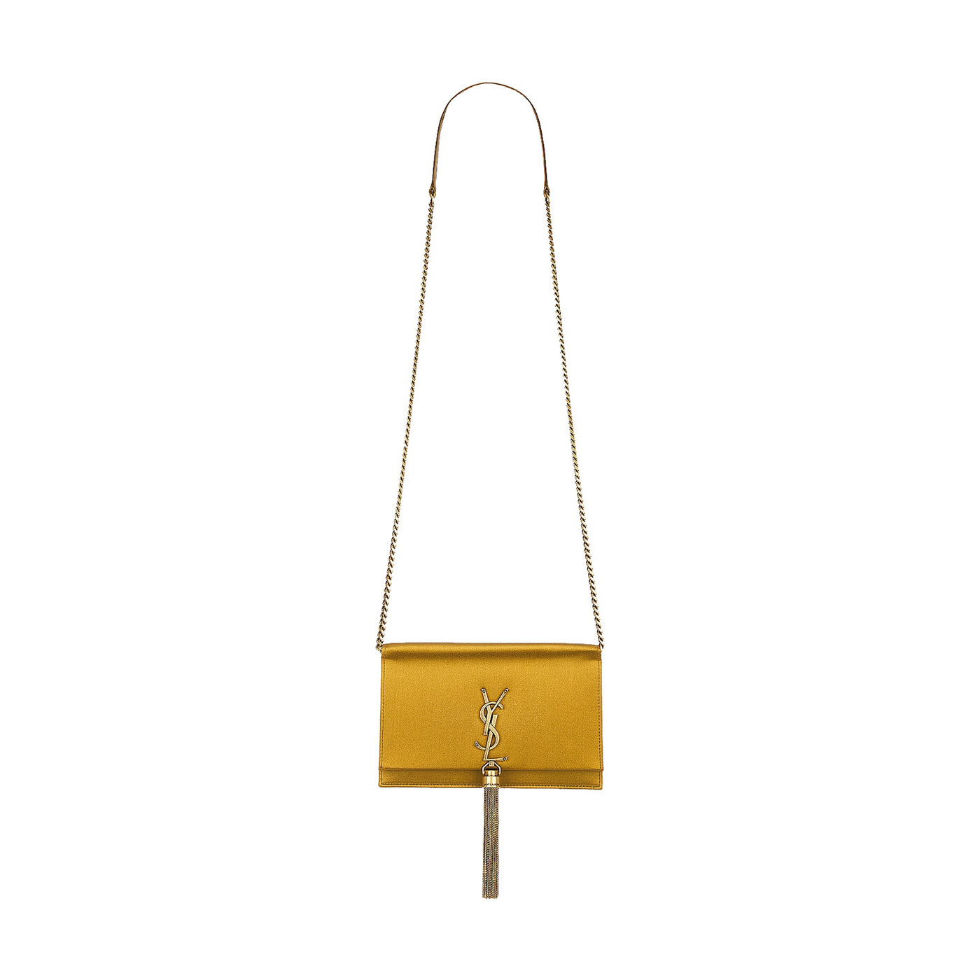 Kate Small Tassel In Metallic Satin