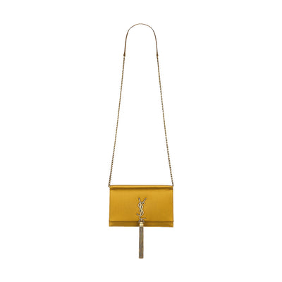 Kate Small Tassel In Metallic Satin
