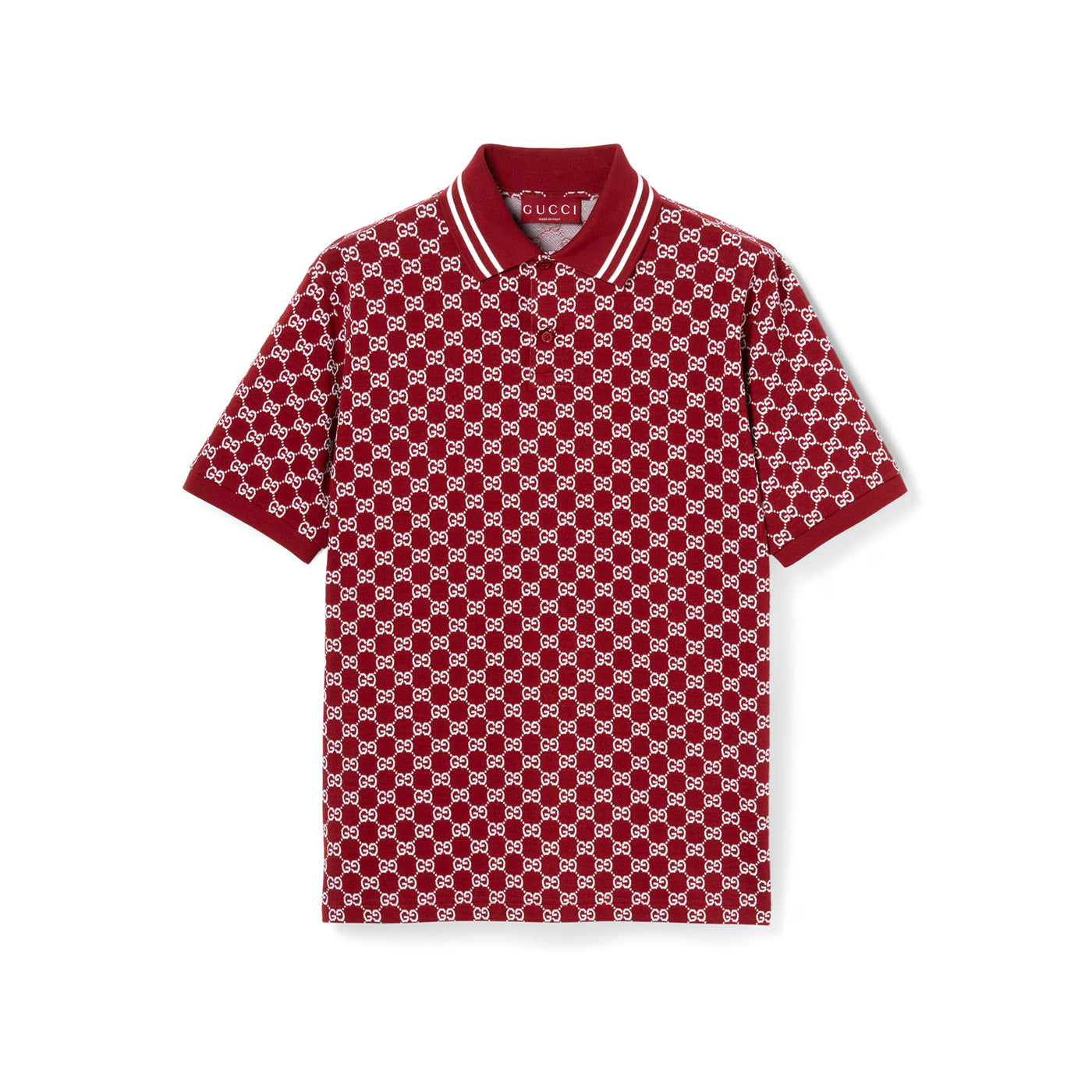 Gucci Gg Cotton Piquet Jacquard Polo Shirt