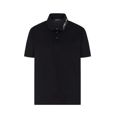 Piqué Polo Shirt With Signature Logo Embroidery On The Collar