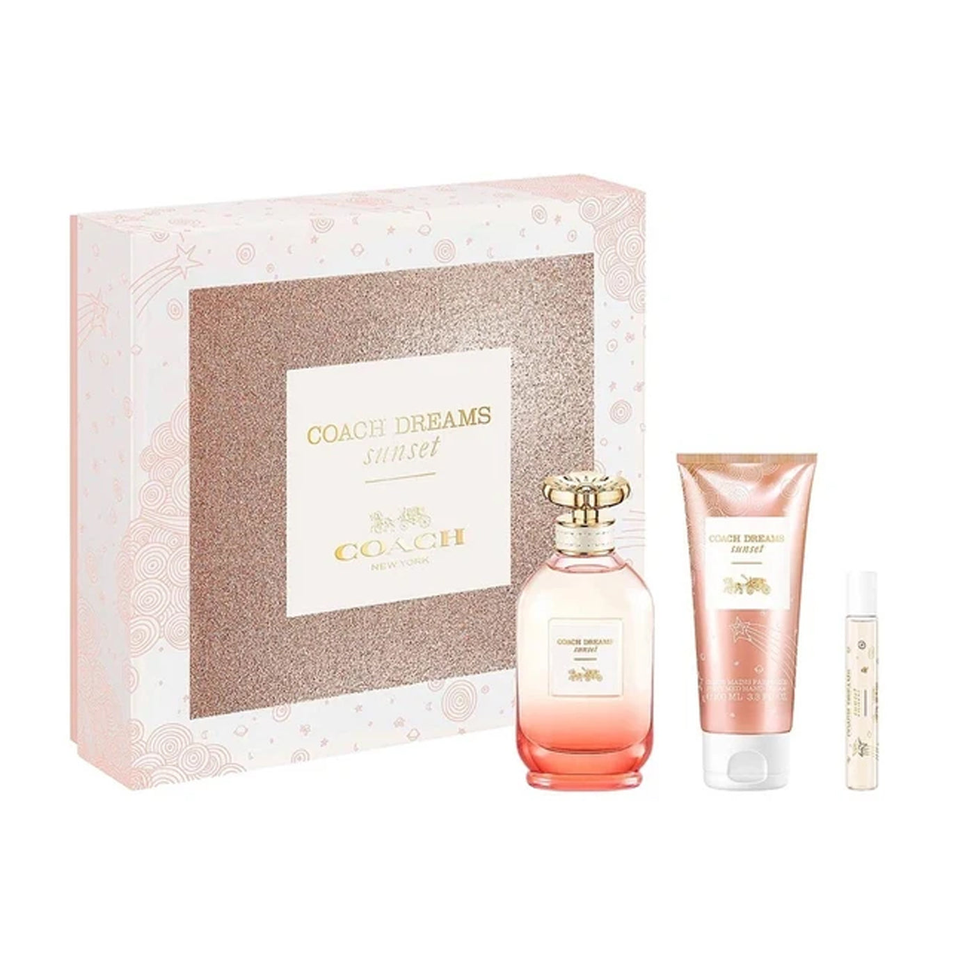 COACH DREAMS SUNSET 3S SET (EDP 90ML +B/L 100ML+EDP 7.5 ML)