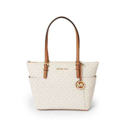 Jet Set Logo Top-Zip Tote Bag