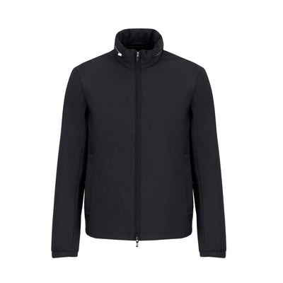 Full-Zip Nylon Blouson With Stowaway Hood