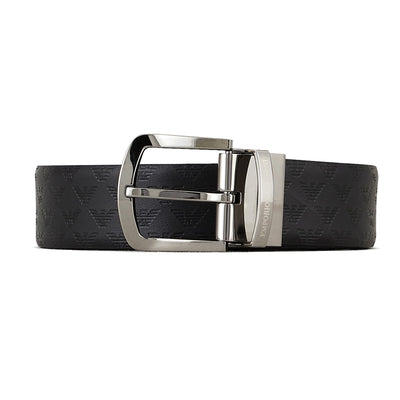Reversible Leather Belt With All-Over Monogram