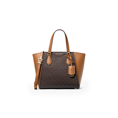 Taryn Small Signature Logo And Leather Convertible Crossbody Bag