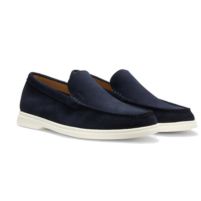 Suede Loafers With Contrast Outsole