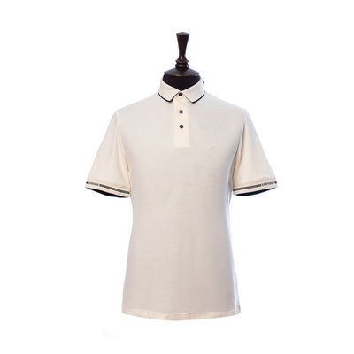 Piqué Polo Shirt With Piped Cuff