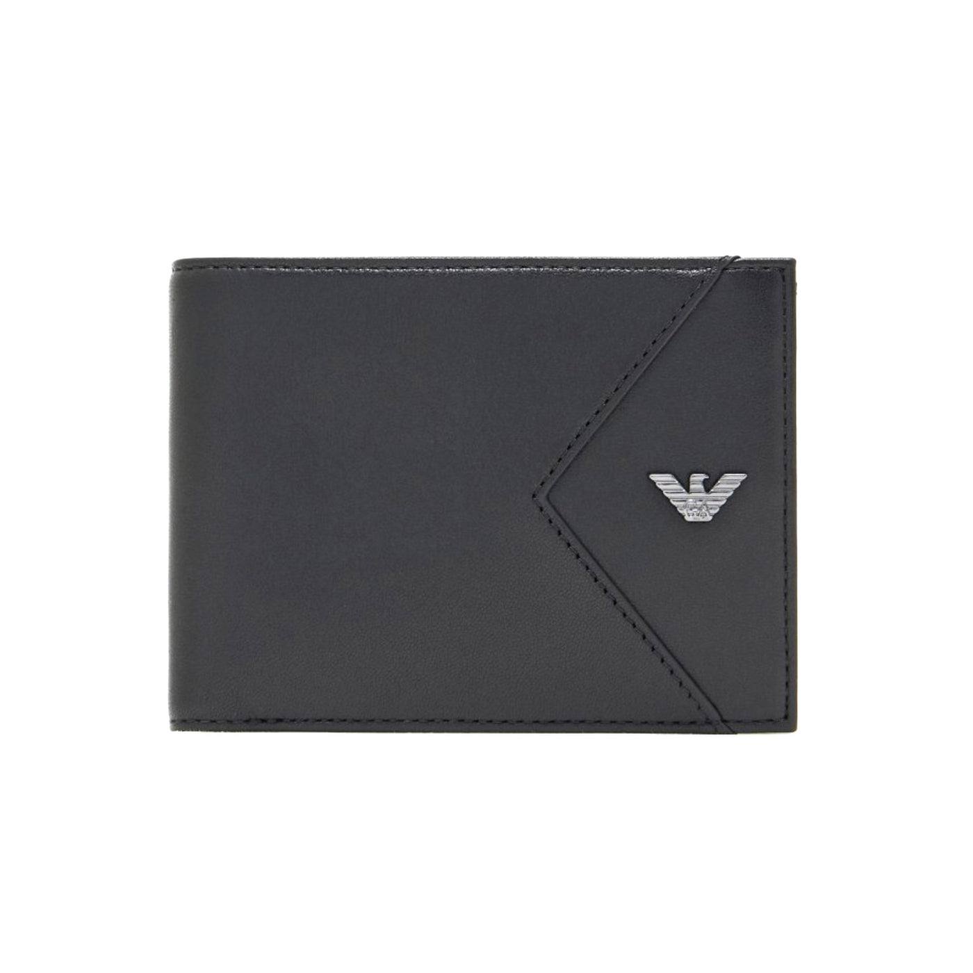 Nappa Leather Bifold Wallet With Geometric Detail