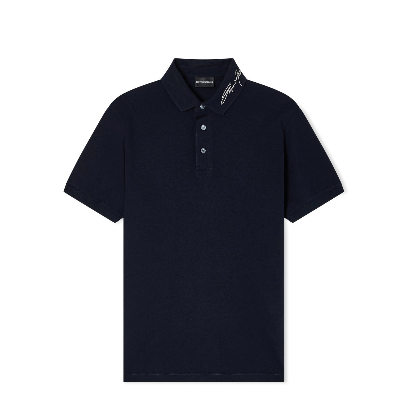 Piqué Polo Shirt With Signature Logo Embroidery On The Collar