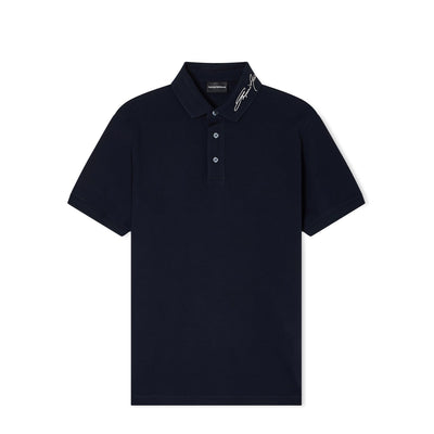 Piqué Polo Shirt With Signature Logo Embroidery On The Collar