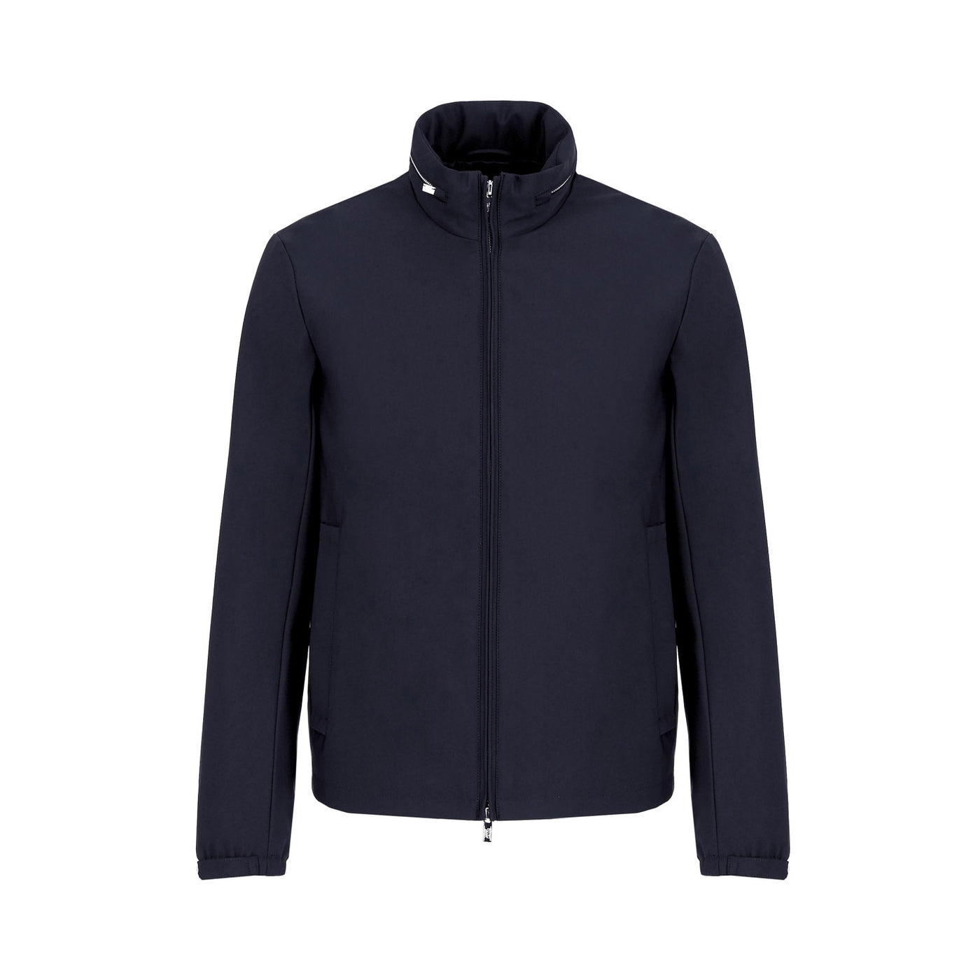 Full-Zip Nylon Blouson With Stowaway Hood
