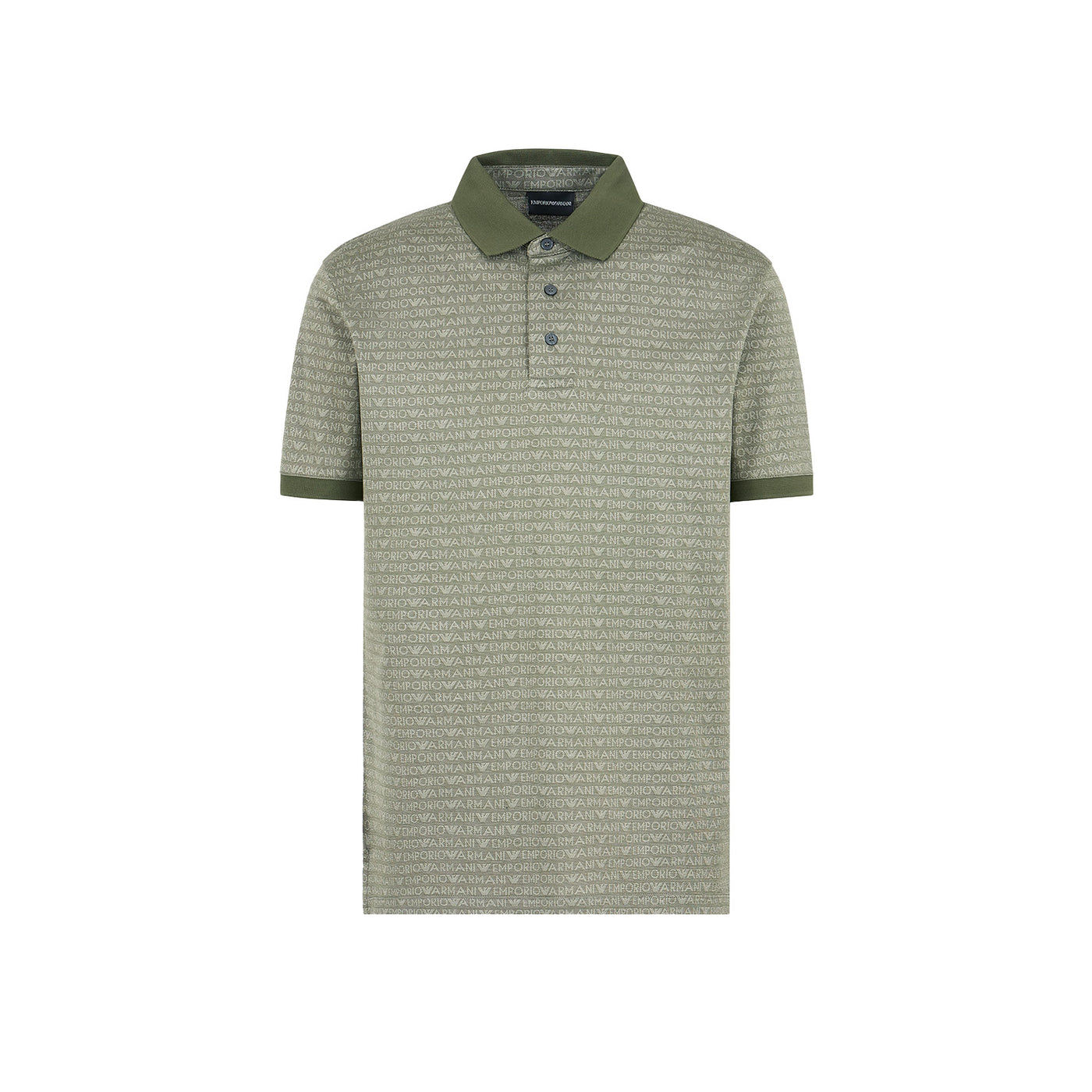 Jersey Polo Shirt With All-Over Jacquard Lettering