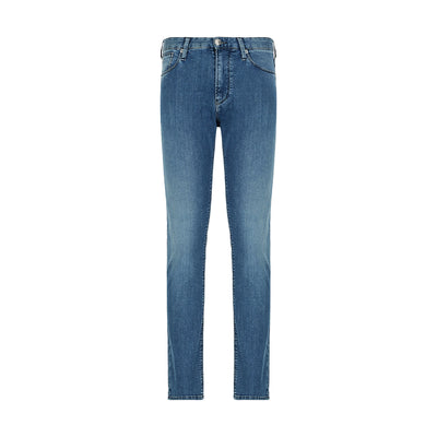J75 Slim-Fit, Stone-Washed Denim Jeans With Fleece Lining