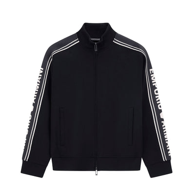 Asv Double-Jersey Full-Zip Sweatshirt With Logo Stripe