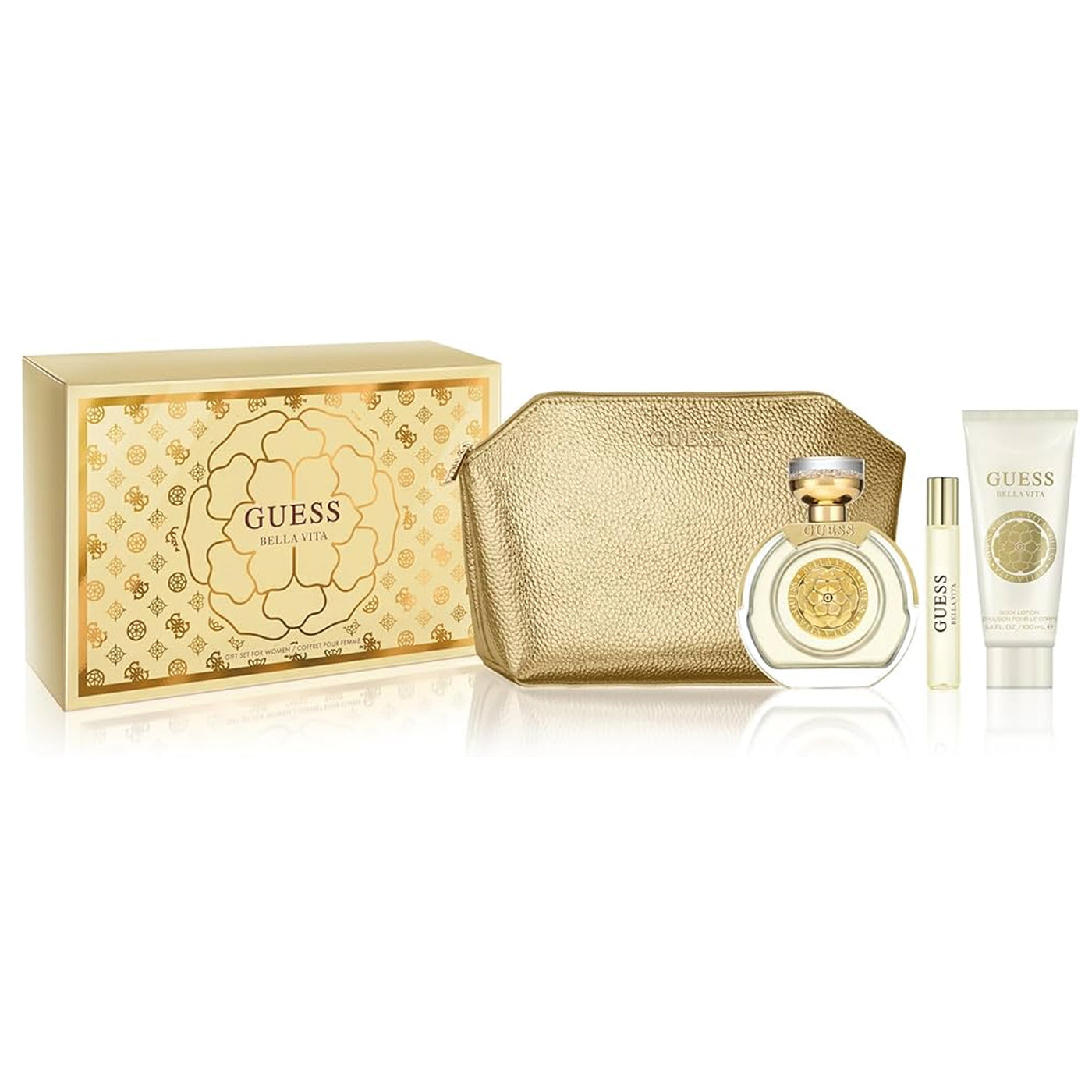 GUESS BELLA VITA WOMEN 4S SET (EDP 100ML+EDP 15ML+B/L 100ML+POUCH)