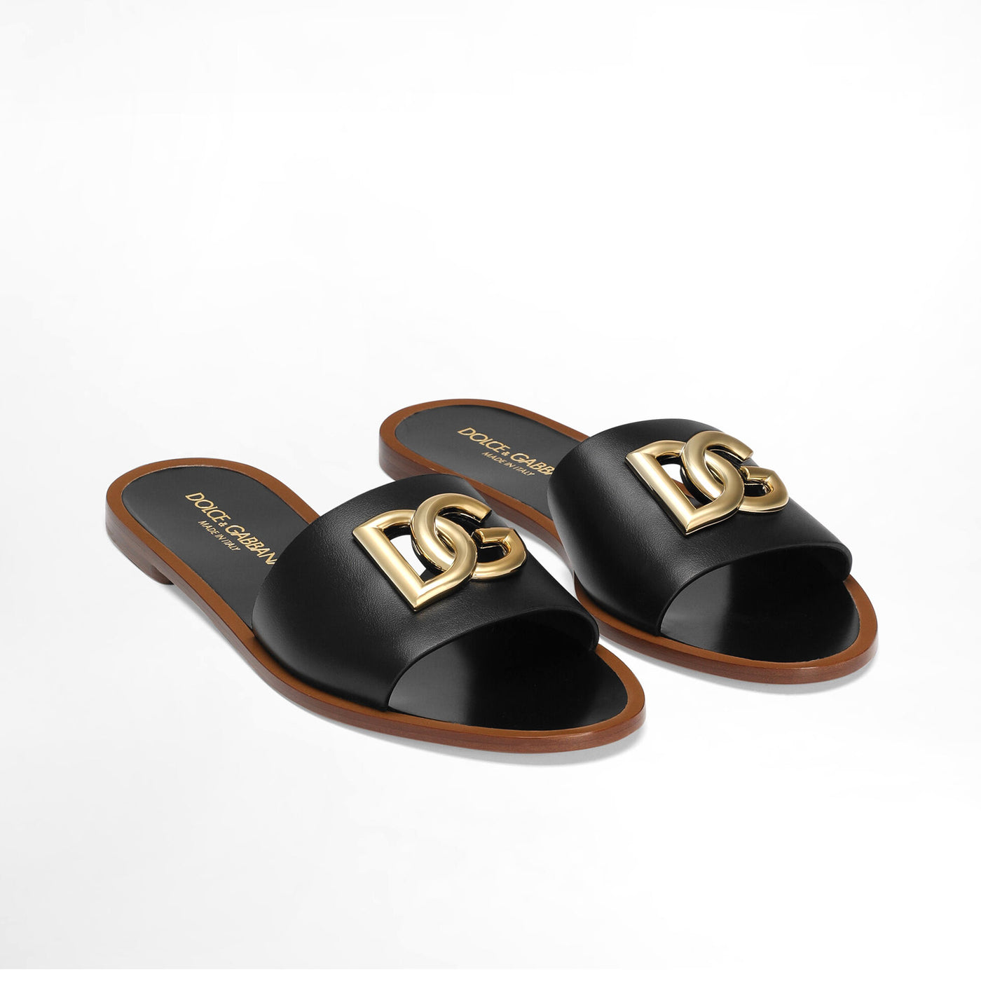 Dg Flat Slippers In Calfskin