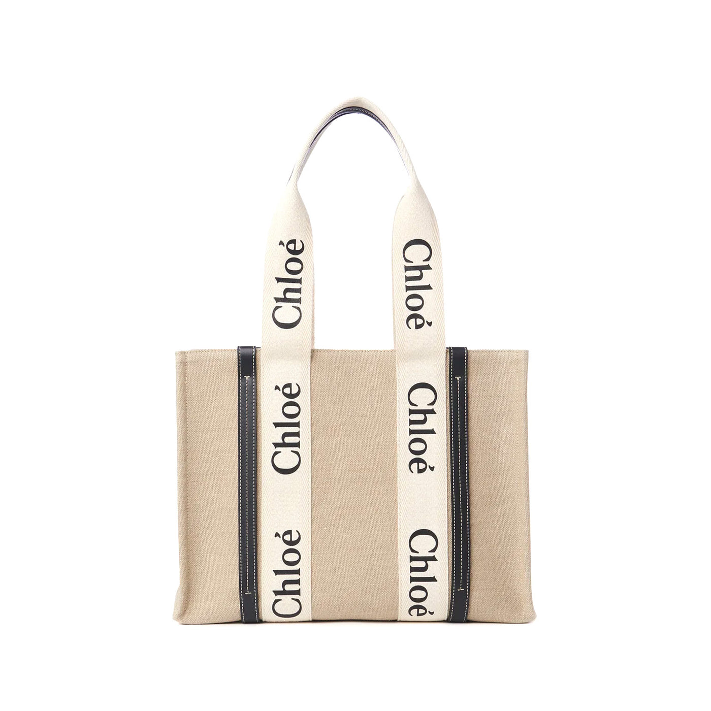 Chloe Woody Tote Bag In Linen