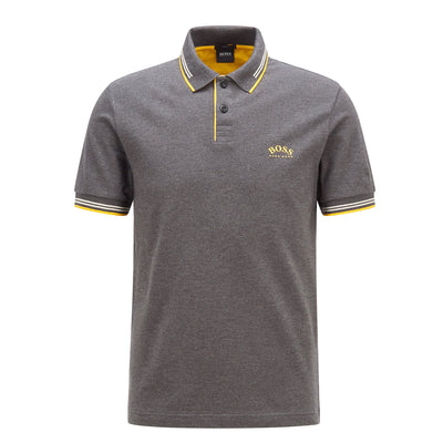 Slim-Fit Polo Shirt In Stretch Piqué With Curved Logo