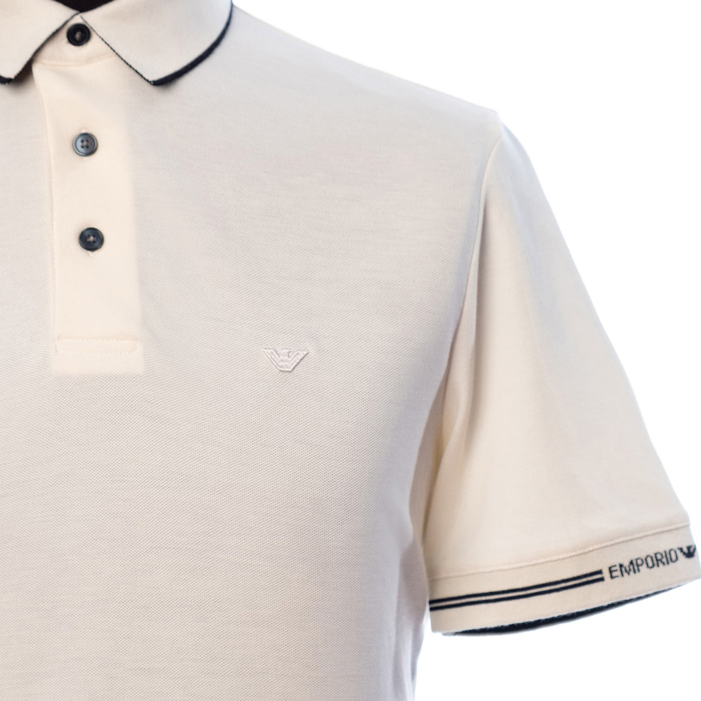 Piqué Polo Shirt With Piped Cuff
