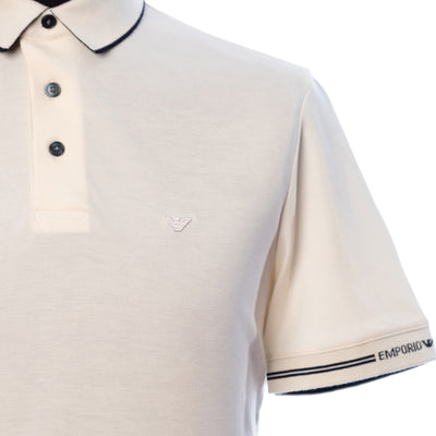 Piqué Polo Shirt With Piped Cuff