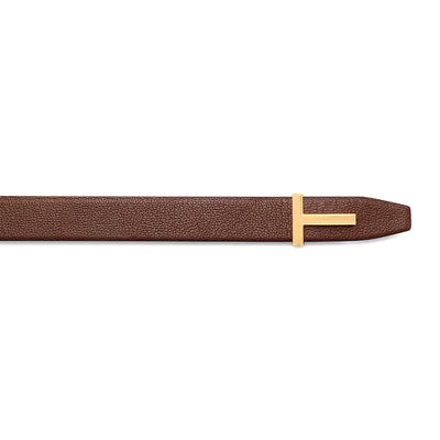 Grain Leather T Icon Belt