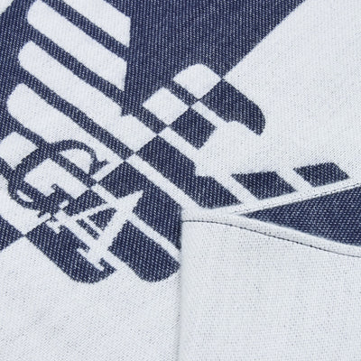 Two-Tone Wool Blend Scarf With Maxi Logo