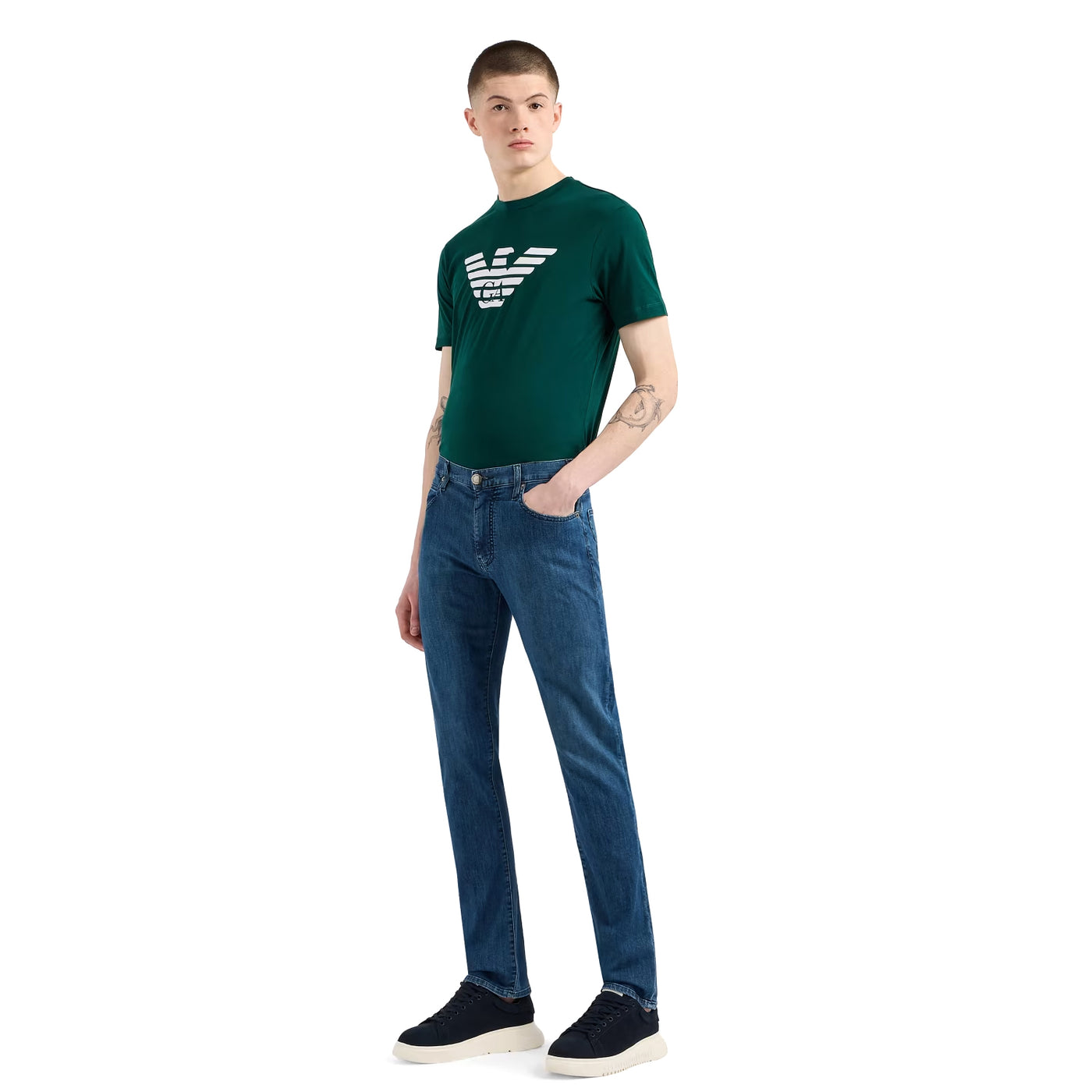 J45 Regular-Fit, Worn-Wash 8 Oz Denim Jeans