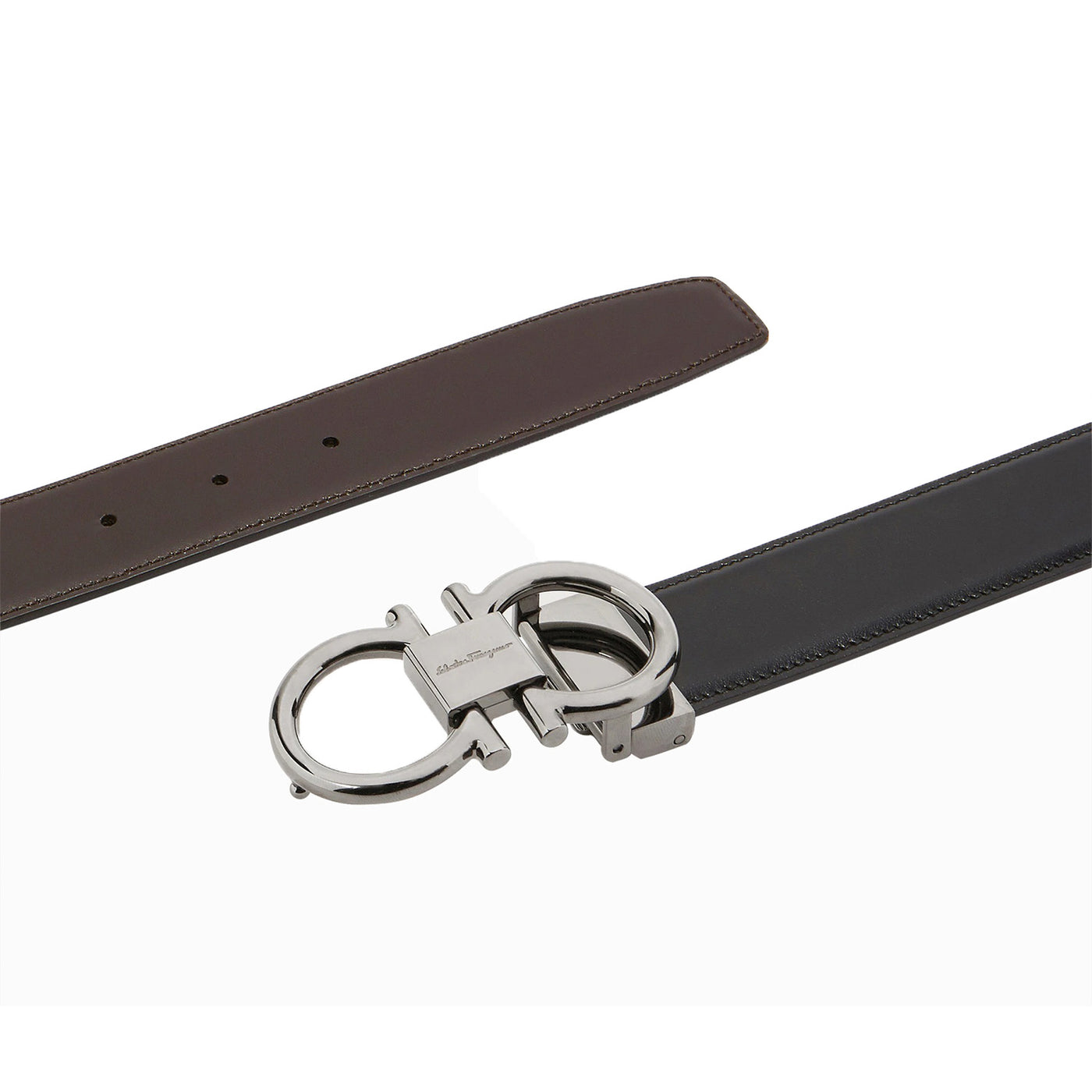 Reversible And Adjustable Gancini Belt