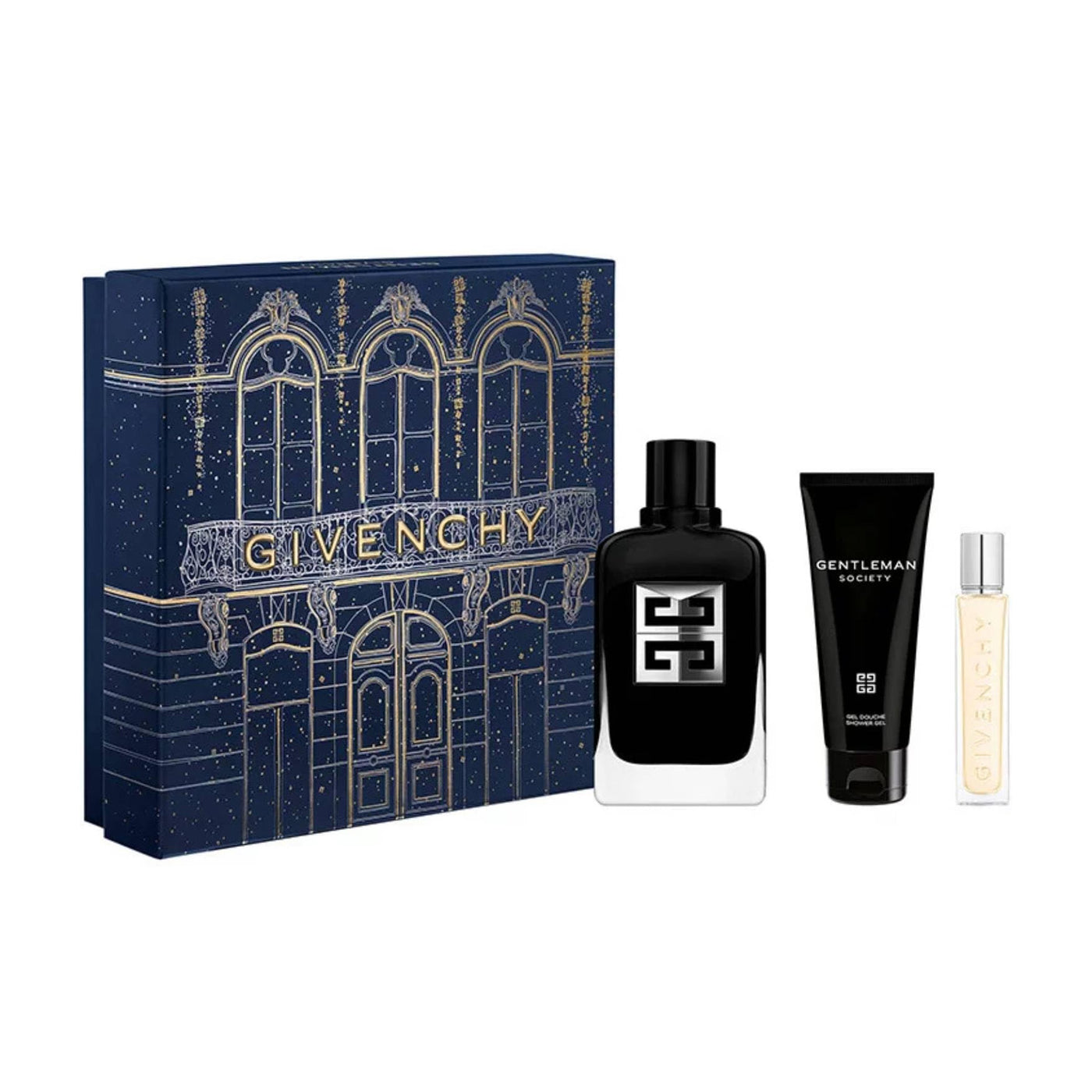 GIVENCHY GENTLEMAN SOCIETY 3S SET(100ML EDP+ 75ML S/G+12.5ML SPRAY)