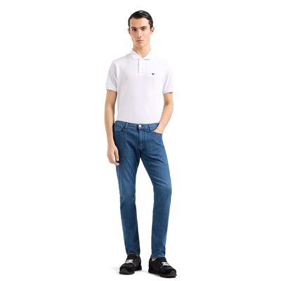 J06 Worn-Effect Wash, Slim-Fit, 8 Oz Denim Jeans